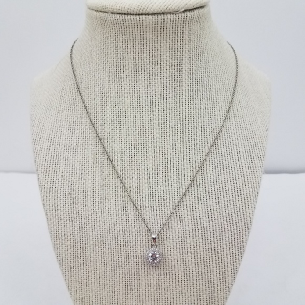 Veronese‎ QVC Necklace Rhinestone Silver Tone Bling